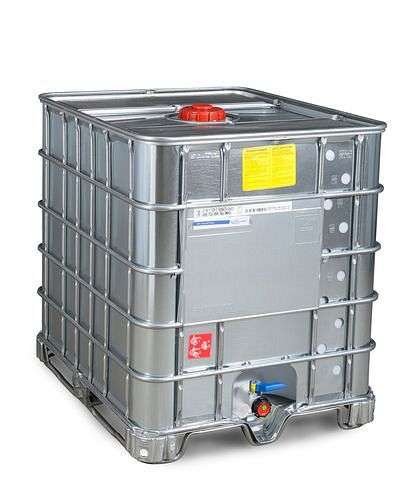 DENIOS IBC Gefahrgut-Container mit Stahlummantelung, Ex, Stahlkufen, 1000 l, NW150, 266172