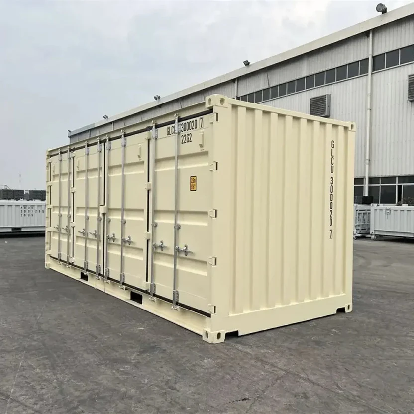 Neuer 20-Fuß-Seecontainer mit Seitenöffnung, beige – Bild 7