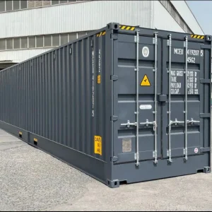 NEUER 40-Fuß-Seecontainer, grau, mit Seitenöffnung