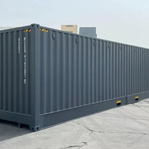 NEUER 40-Fuß-Seecontainer, grau, mit Seitenöffnung