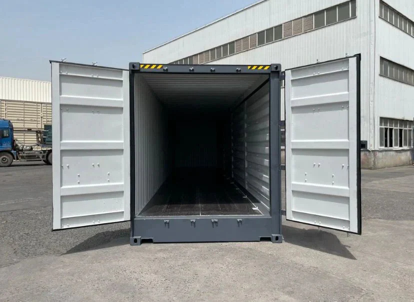 NEUER 40-Fuß-Seecontainer, grau, mit Seitenöffnung – Bild 3