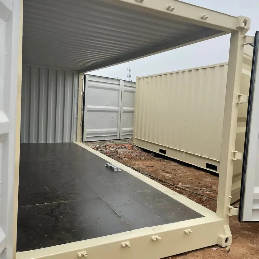 Neuer 20-Fuß-Seecontainer mit Seitenöffnung, beige – Bild 3