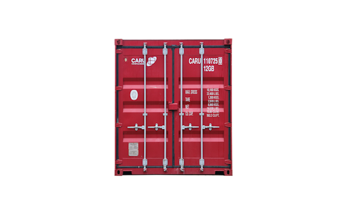 Seecontainer 10 Fuß, rot lackiert, doppeltürig, mit Holzfußboden – Bild 5