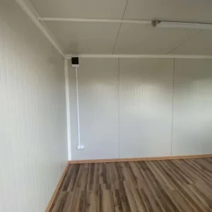 Materialcontainer, demontierbar, anthrazit, 4,00 m x 2,20 m, mit Tür und Fenstern