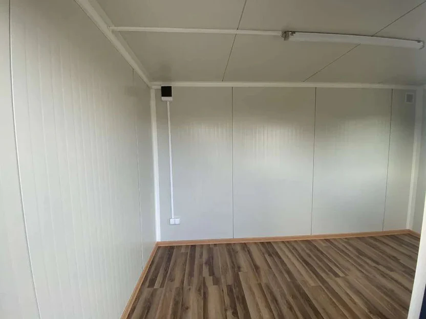 Materialcontainer, demontierbar, anthrazit, 4,00 m x 2,20 m, mit Tür und Fenstern – Bild 6