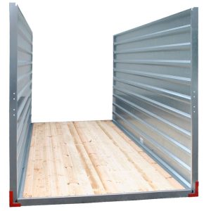 Lagercontainer LC2, verzinkt, mit Doppelflügeltür, H 2190 x B 2180 x T 2230 mm