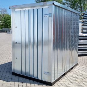 Materialcontainer MC1 verzinkt H 2090 x B 1500 x T 2280 mm Tür stirnseitig einflügelig