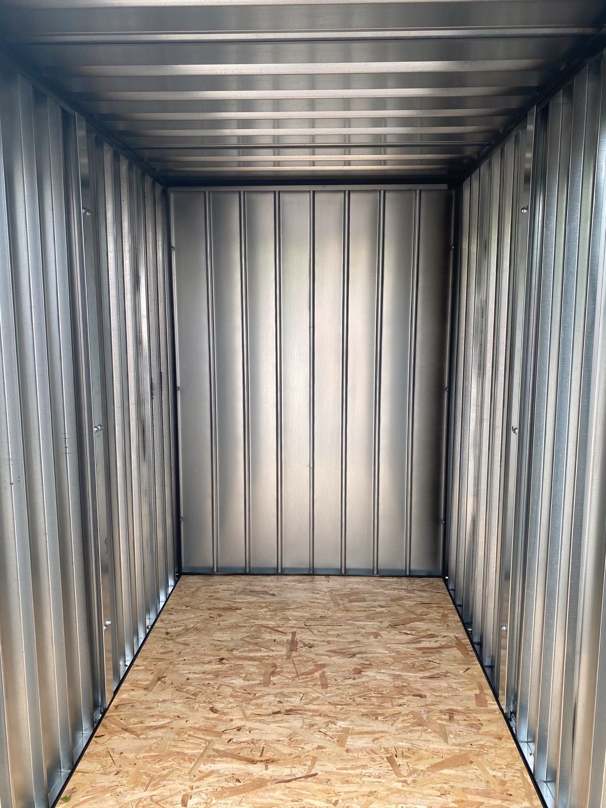 Materialcontainer MC1, lackiert RAL 7021 Schwarzgrau, H 2090 x B 1500 x T 2280 mm, Tür stirnseitig einflügelig – Bild 5