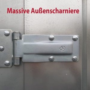container MC2, verzinkt, H 2090 x B 2142 x T 2022 mm, Tür stirnseitig einflügelig