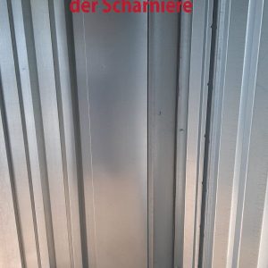 Container MC3, lackiert RAL 6005 Moosgrün, H 2090 x B 2142 x T 2950 mm, Tür stirnseitig einflügelig