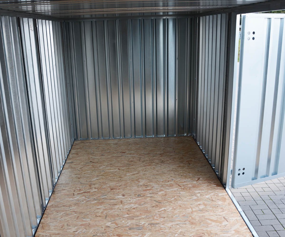 Materialcontainer MC4, verzinkt, H 2090 x B 2142 x T 3882 mm, Tür längsseitig zweiflügelig – Bild 4