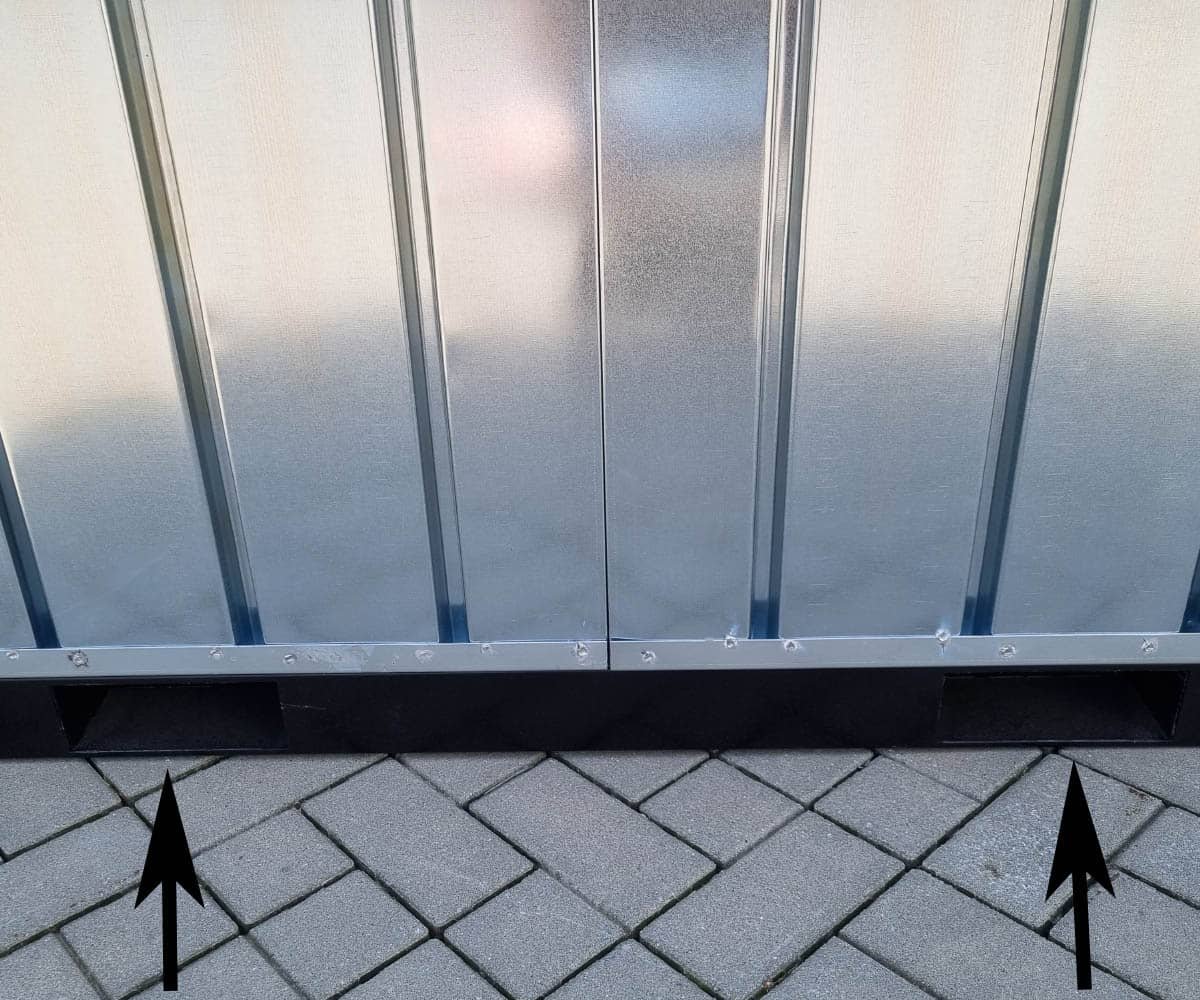 Materialcontainer MC1 verzinkt H 2090 x B 1500 x T 2280 mm Tür stirnseitig einflügelig – Bild 3