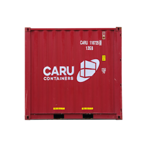 Seecontainer 10 Fuß, rot lackiert, doppeltürig, mit Holzfußboden
