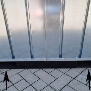 Container MC2, lackiert RAL 7021 Schwarzgrau, H 2090 x B 2142 x T 2022 mm, Tür stirnseitig zweiflügelig