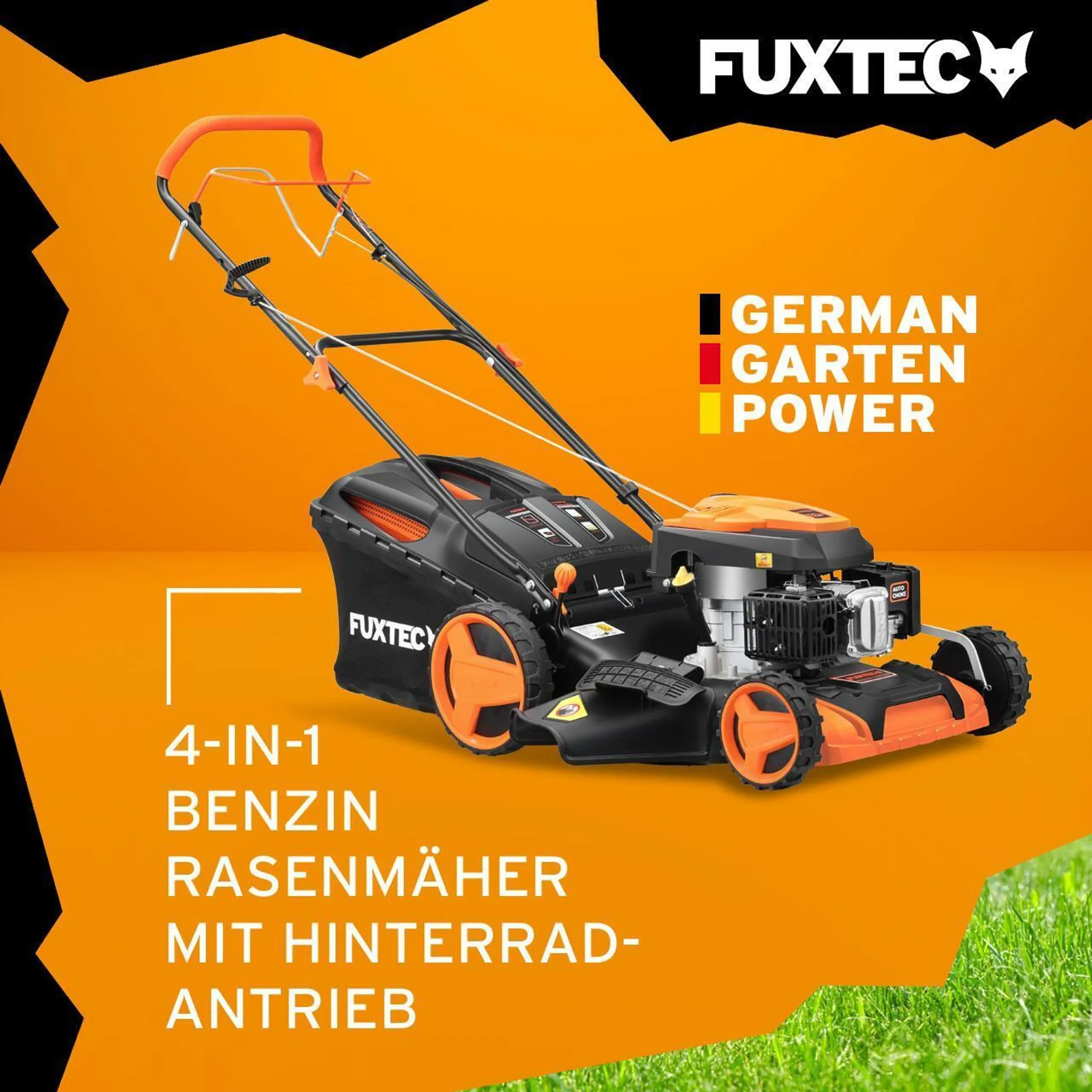 FUXTEC FX-RM5196 – 4in1 Benzin-Rasenmäher mit Antrieb, 196 ccm, 6 PS – Bild 3
