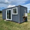 Wohncontainer  20-Fuß-Seecontainer, ausgebaut, mit Bad, Küche und Schlafbereich
